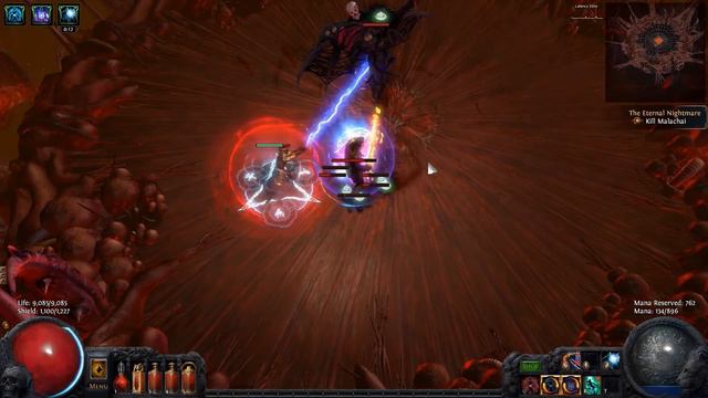 Gellig Mortezzah -- Path of Exile Act 4 Merciless level 70 Malachai phase 1 AFK