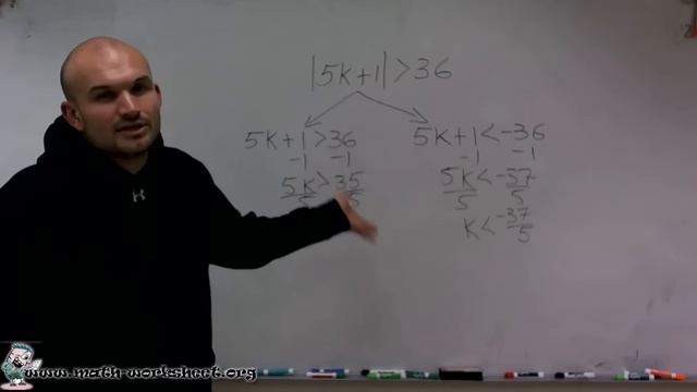 Algebra - Inequalities - Absolute value inequalities - Medium
