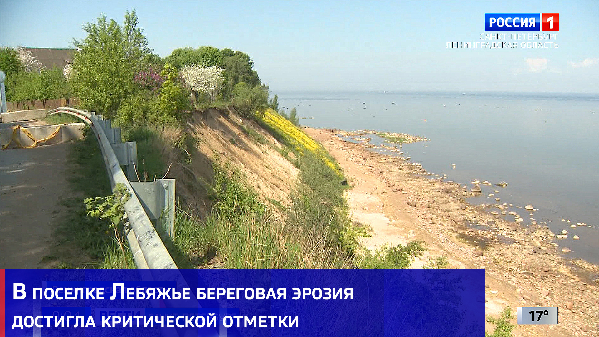 В поселке Лебяжье Ломоносовского района береговая эрозия достигла критической отметки