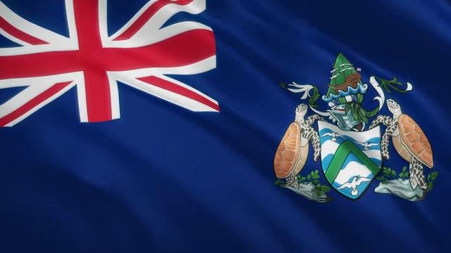 Ascension Island Waving Flag    Остров Вознесения. Развевающийся флаг