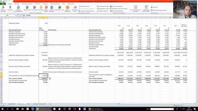 Семейный бюджет в Excel. Репетитор.