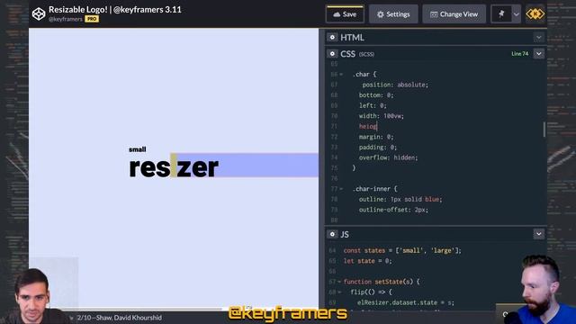 LIVE: Resizer Responsive Logo! | @keyframers 3.11