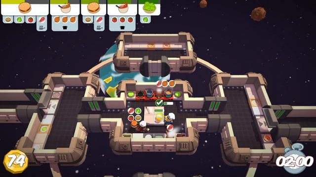Overcooked уровень 6-4 прохождение на 3 звезды 2 игрока