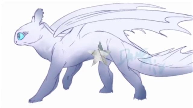 Беззубик и его белая подружка :3 (HTTYD Hidden World❤)