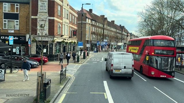 London Bus Ride from Central to Outskirts: Bus Route 68 Euston to West Norwood  Upper deck views