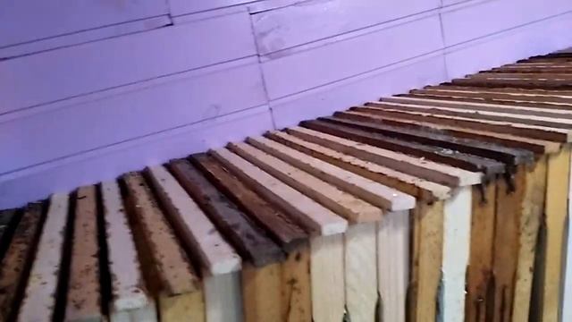 Первая партия мёда для откачки на прогревании 25 градусов. 15 октября 2017 года