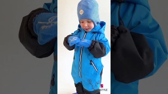 Комбинезон утеплённый NikaStyle демисезонный 8м0322 (голубой)