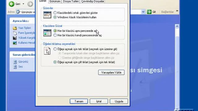Windows XP Öğreniyorum 12: Klasör Görünümleri