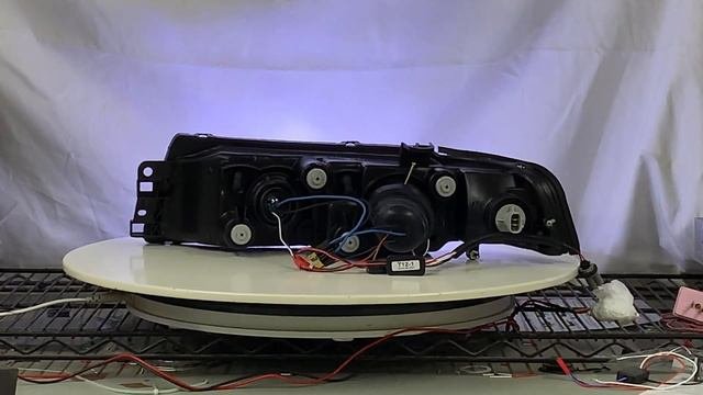 CrazyTheGod Lancer EVO EVOLUTION 5 98-99 Guide LED Angel-Eye Headlight Black For Mitsubishi