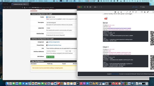 Pfsense Wireguard split tunnel