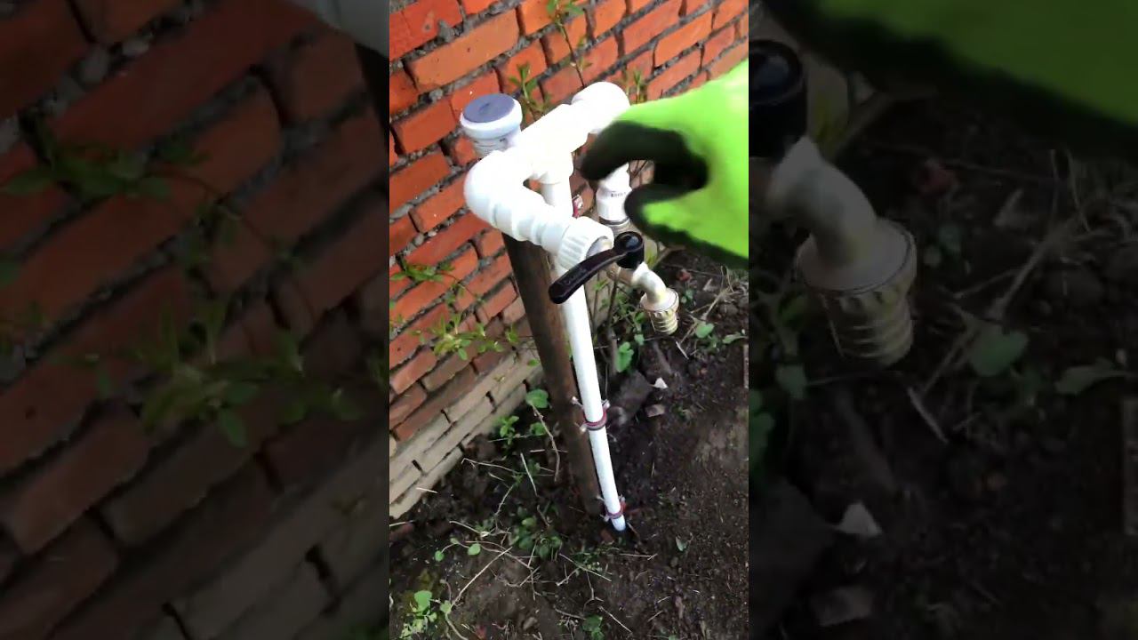 Бюджетный садовый кран #садовыйкран #домсадогород #водоснабжение