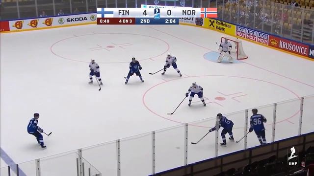 Markus Nutivaara Goal and Assist vs. Norway (2018 WMHC Preliminary Round)