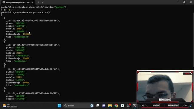 Creación de base de datos mongoDB