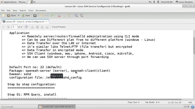 Lesson 01 (Part 01): Working with Basic SSH Server