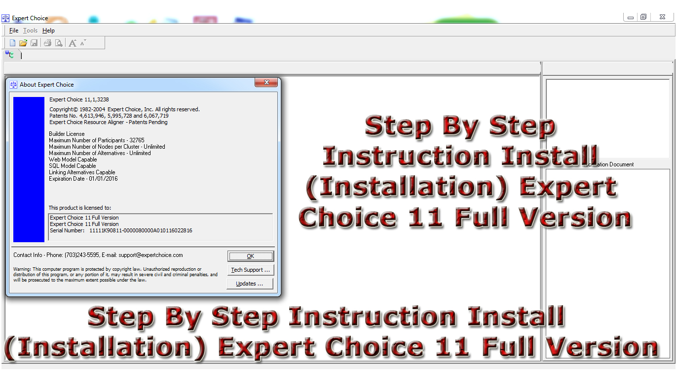 Step By Step Instruction Install (Installation) Expert Choice 11 Full Version