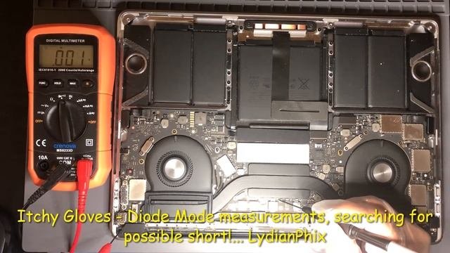 Macbook Pro A1706 - Liquid\Water Damage - No Power - Possible CD3215 IC Not Working - Part I
