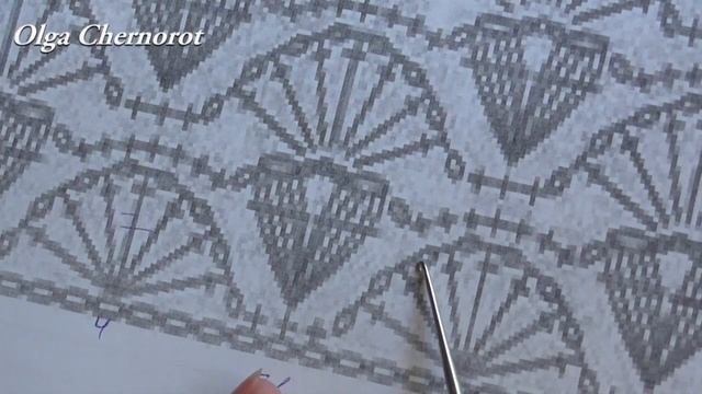 Узор крючком. Объемный узор с попкорном