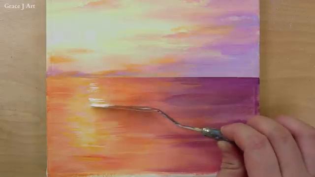 Lighthouse Landscape Acrylic painting for beginners PaintingTutorial