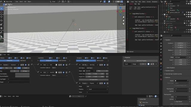 UPBGE 0.3 Armature and Geometry-Nodes Test