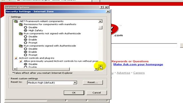 ActiveX Controls : How to Allow ActiveX Controls to Run