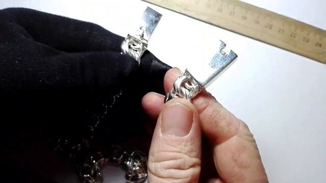цепь арабский бисмарк серебро 950 пробы