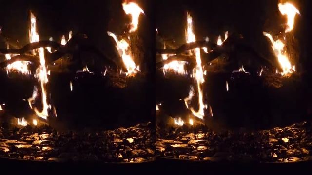 [+КОСТЕР ВИДЕО+] (ПРИРОДА РЕЛАКС)СЪЕМКА НА 3Д КАМЕРУ. JVC 3D Video Fire Relax