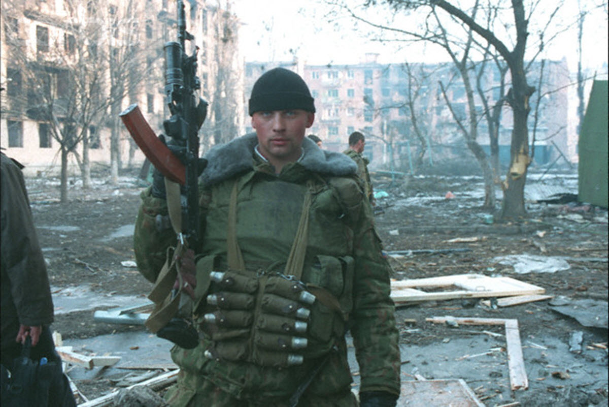 Российские солдаты в Грозном 1995