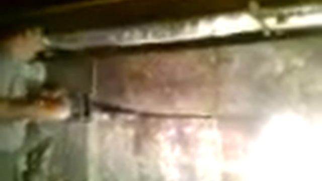 Using Our Electric Saw To Cut Cconcrete Wall 12