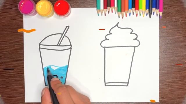 Учимся рисовать коктейли поэтапно  Learning to draw cocktails easy  простое рисование коктейлей