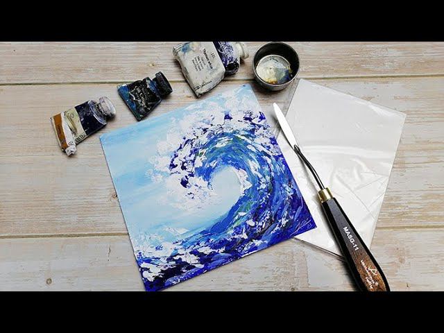 Как нарисовать морскую волну маслом