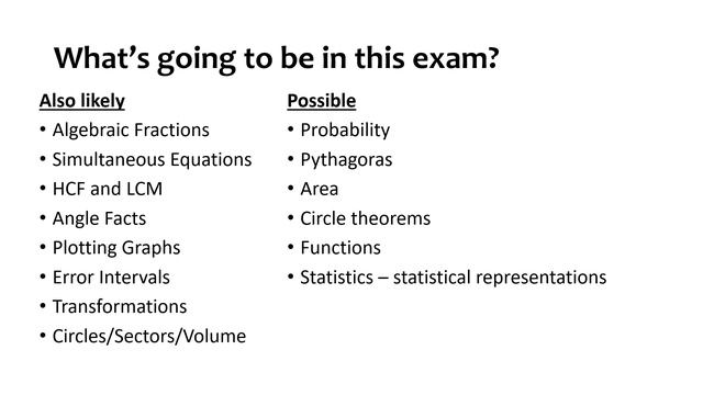 Maths Higher Paper1 PPE NBN Video