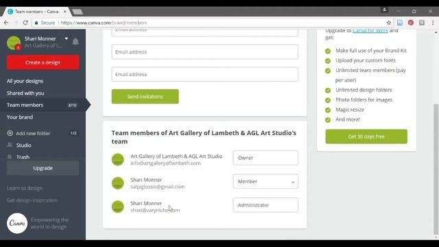 Canva  - A Look at Teams
