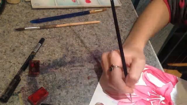 Рисуем Лилии/ Draw Lilies 1 работа из серии.