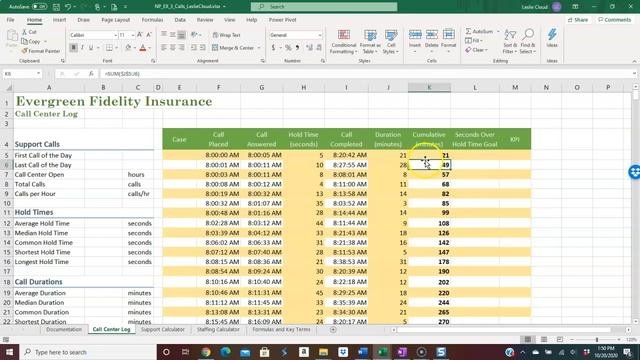 Calculating Running Totals