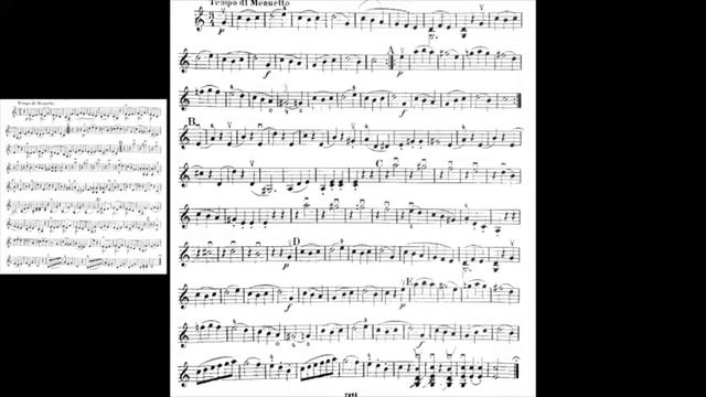 PLEYEL op 8 n 1 MINUETTO. Playalong, study aid for both parts. VIOLIN DUETS MINUS ONE.