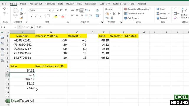 MROUND Function in Excel | How to Round Numbers to the Desired Multiple
