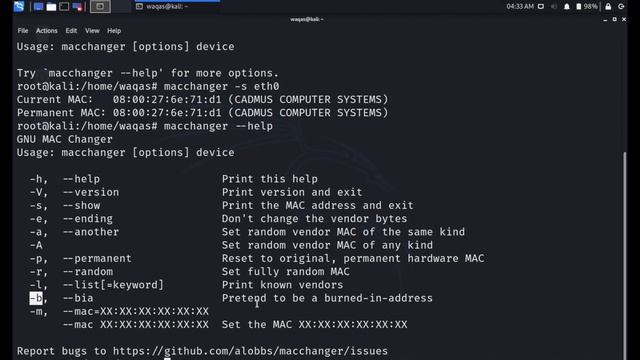 Learn Kali Linux Lesson #9 in Urdu/Hindi what is mac changer (Full Ethical Hacking Course)