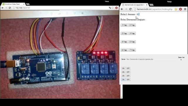 Arduino + PHP + C# Online Relay Control Serial Communication