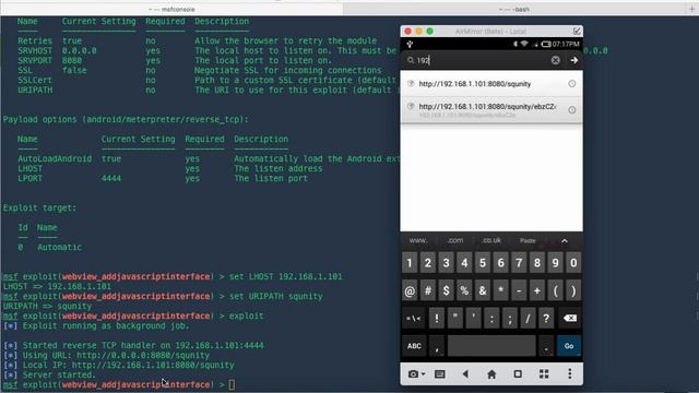 شرح استغلال ثغرة Webview لاستغلال نظام الاندرويد