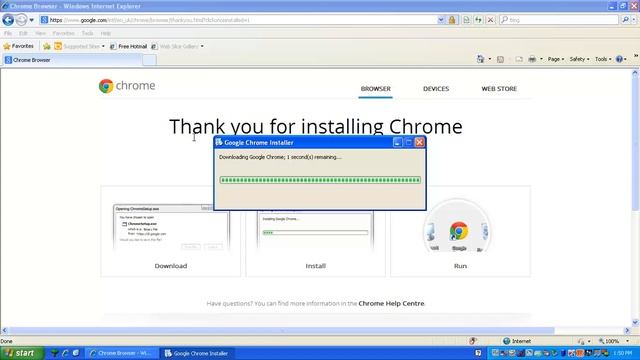 Install Chrome for Windows XP