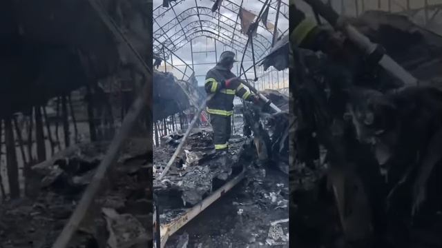 🔥В Мытищинском районе Московской области горит ангар яхт-клуба🔥