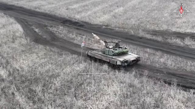 Боевая работа экипажа танка Т-80БВ ВС России