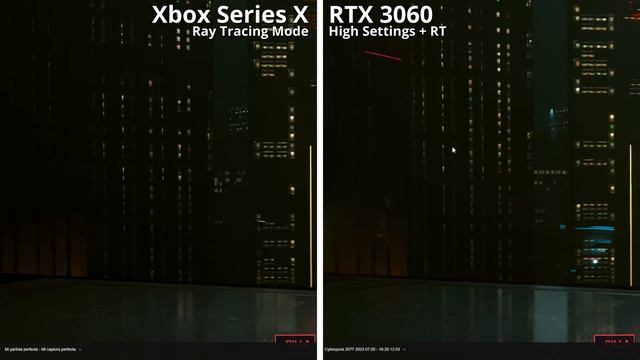  RTX 3060 vs Xbox Series XPS5  Cyberpunk 2077 FPSResolucionGraficosRay Tracing