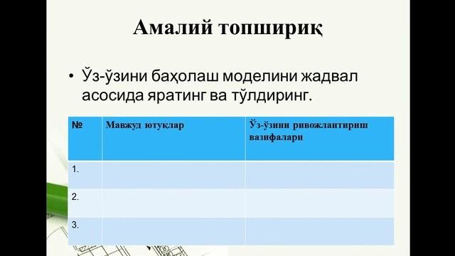 Mavzu: Kasbiy komptensiyaning rivojlanish bosqichlari.