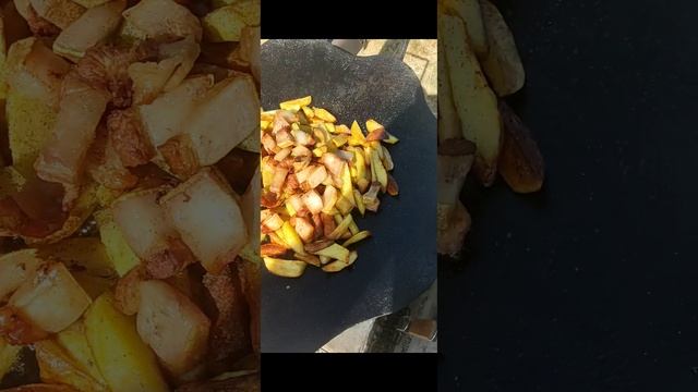 жареная картоха на природе....