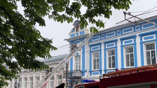 Пожар в Особняке на Карла Маркса в Ставрополе потушили
