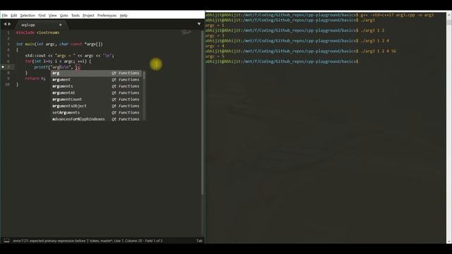 Learn C++ | argc, argv[]