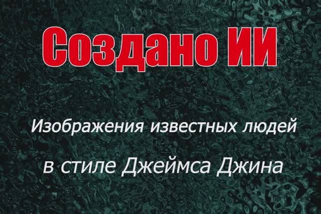 Создано ИИ. Изображения известных людей в стиле Джеймса Джейна