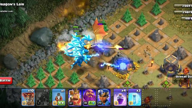 E. DRAGONS x6 vs. GIANT GOLD DRAGON!!Clash Of Clans" Ft.@viruxgamer