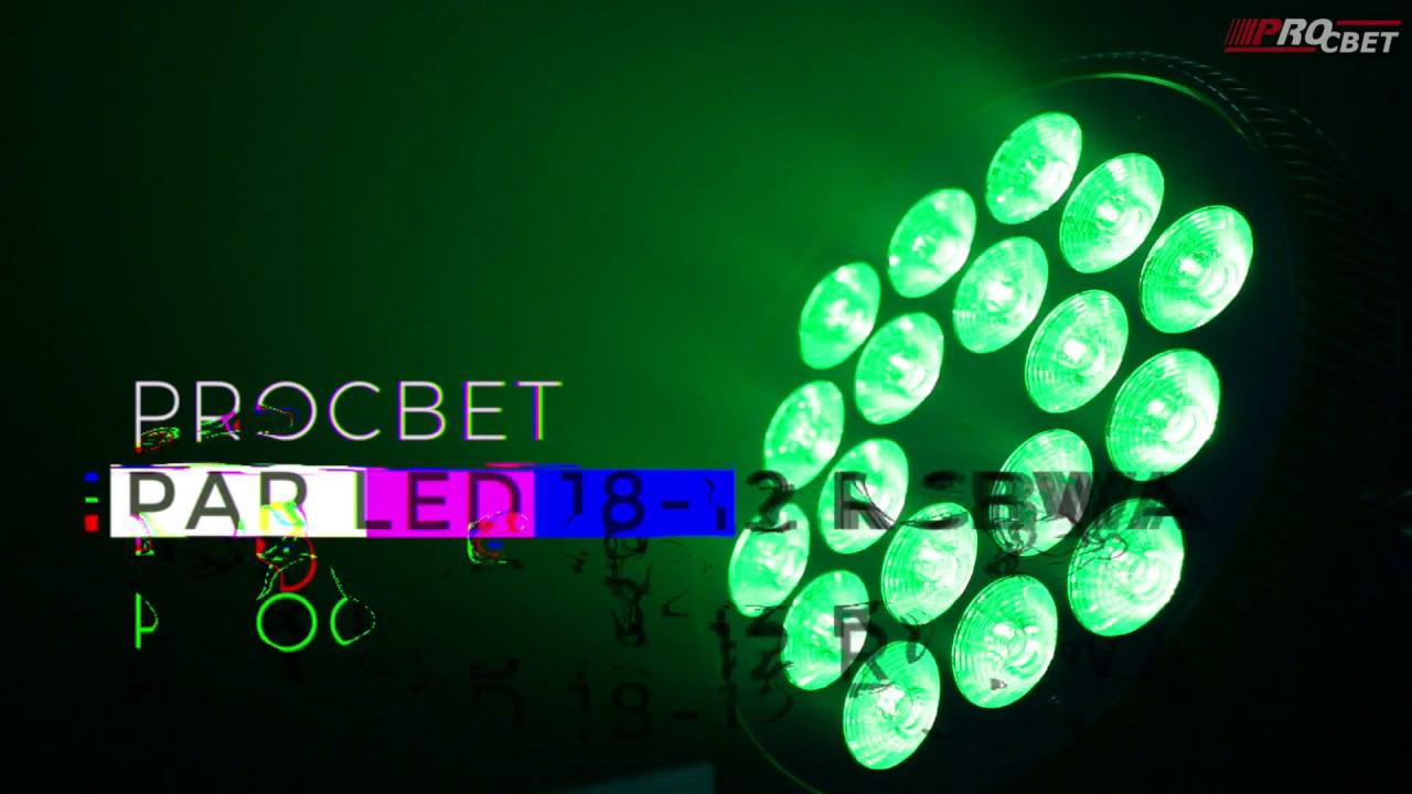 PROCBET PAR LED 18 12 RGBWA